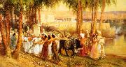 Frederick Arthur Bridgman Procession in Honor of Isis oil